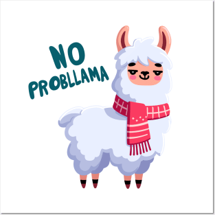 No Probllama: Sassy Llama Posters and Art